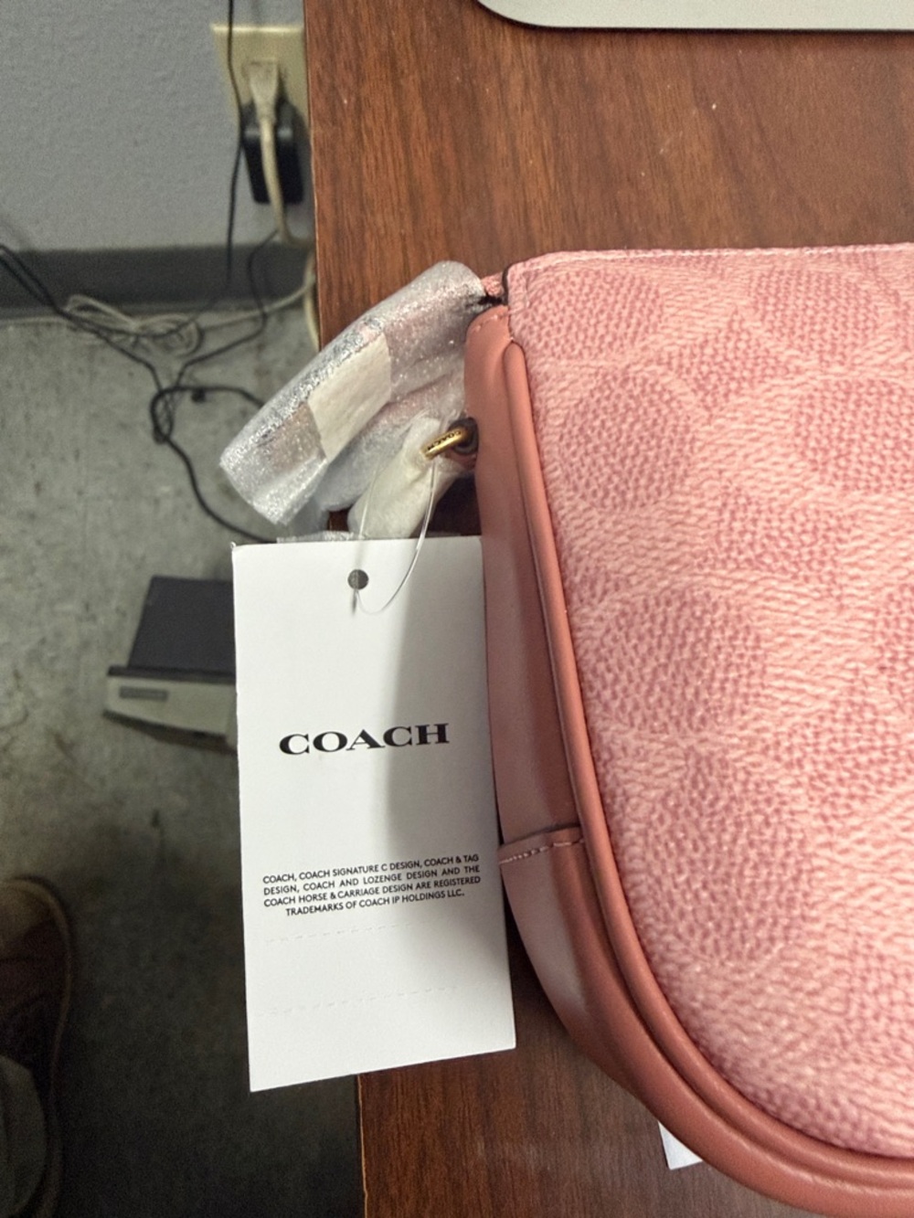 Coach Pink Signature Wristlet Clutch - Picture 2 of 3